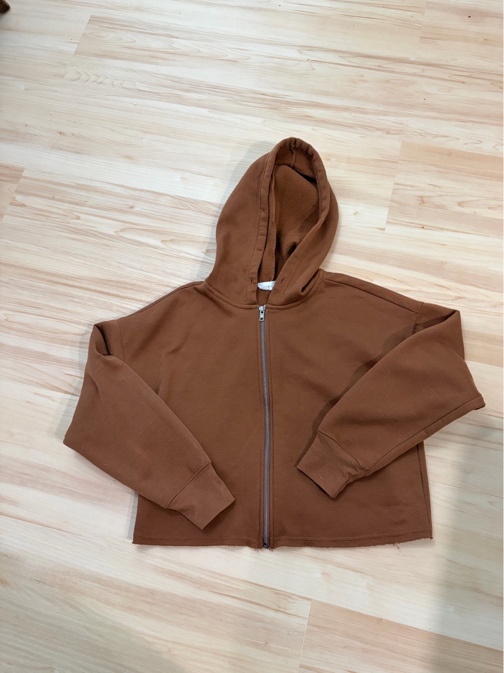Hippie Rose Cropped Hooded Zip-Up Sweatshirt